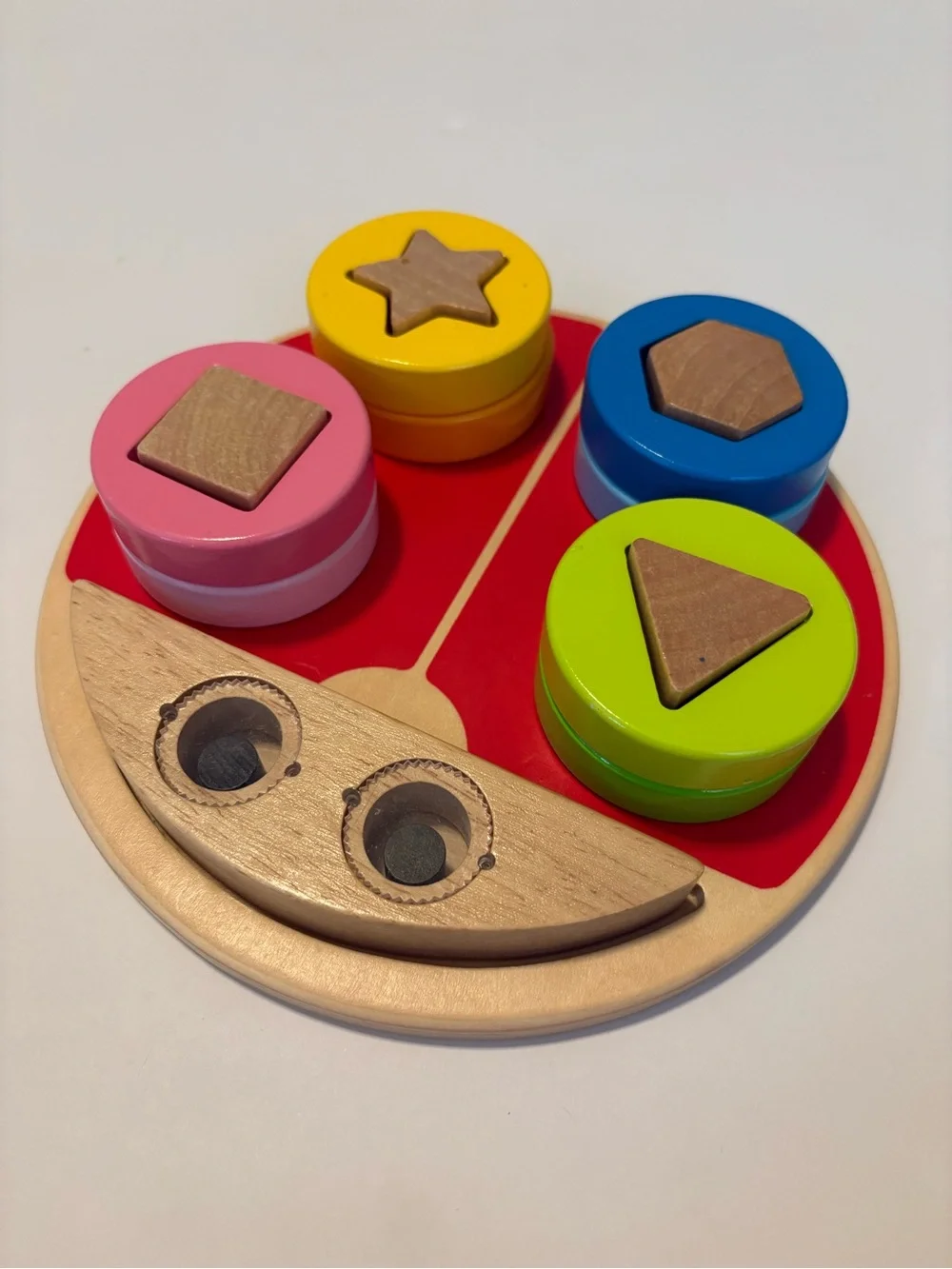 Hape Wooden Ladybug Shape Sorter Puzzle Baby Toddler Toy